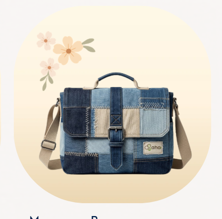 Upcycled Messenger Bag